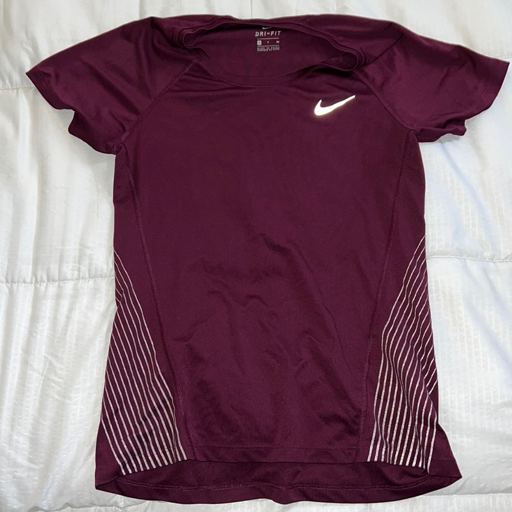 Maroon Dri-Fit , Nike running shirt